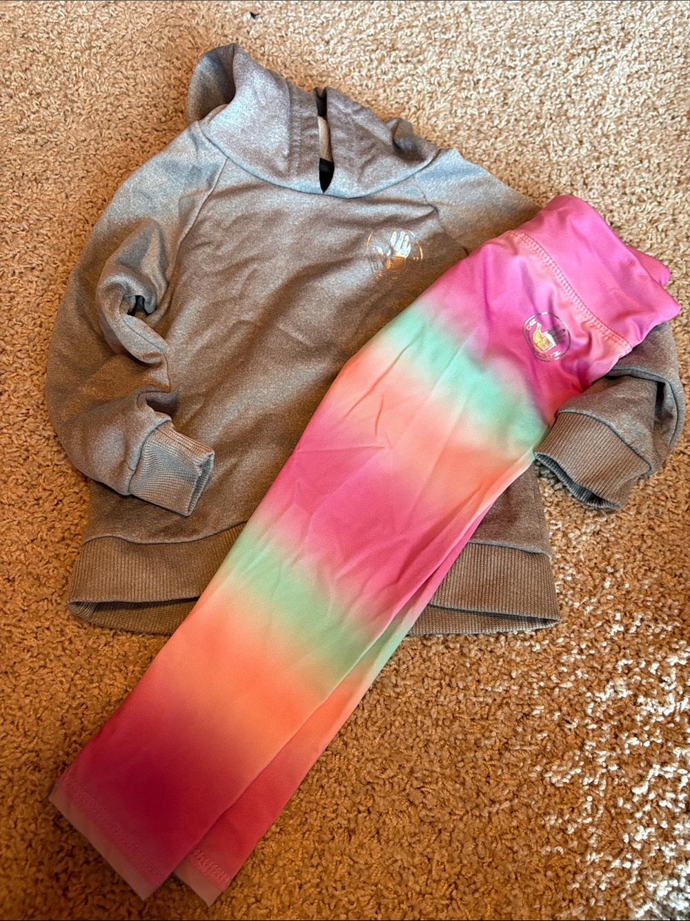 Body Glove Pink Ombre Leggings with Mint Accent